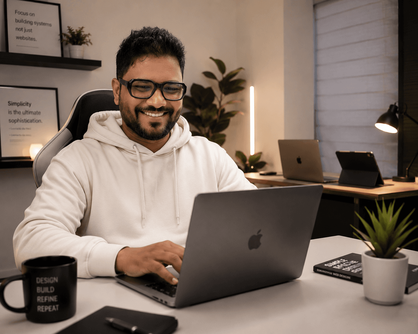 Chetan Kumbhar at his desk
